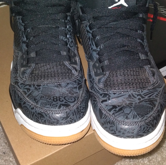 Jordan 4 black lazer Gs - Picture 2 of 8